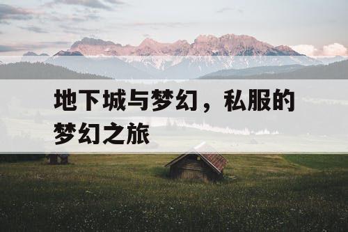 地下城与梦幻，私服的梦幻之旅