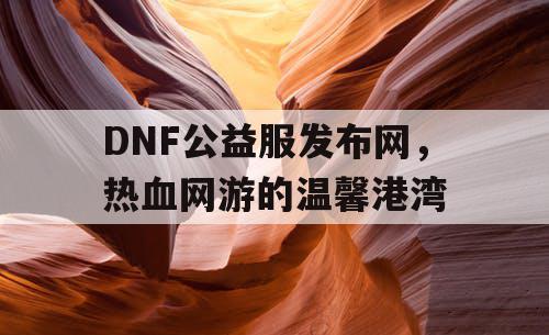 DNF公益服发布网，热血网游的温馨港湾